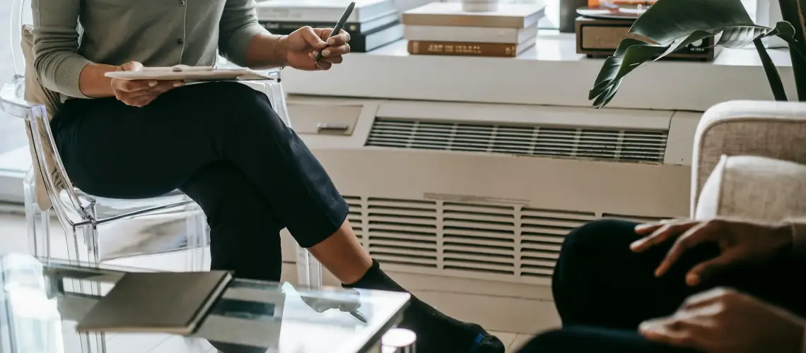 A doctor explaining medical plant-based therapy to a patient